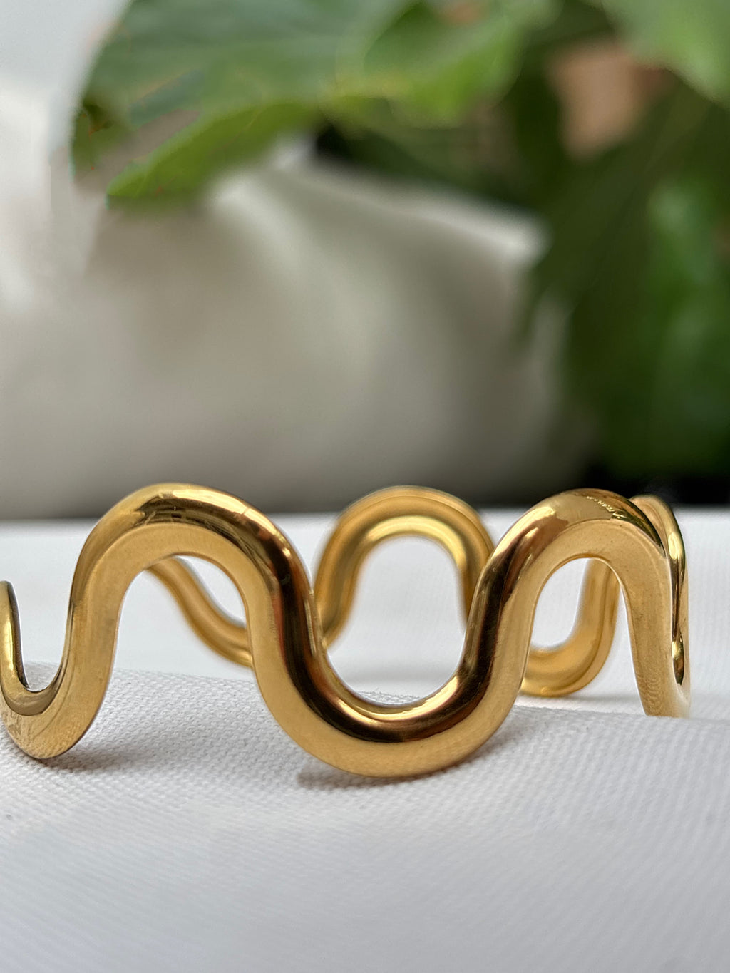 Close up of Golden Hour by EverLuxe | Waterproof and tarnish resistant cuff